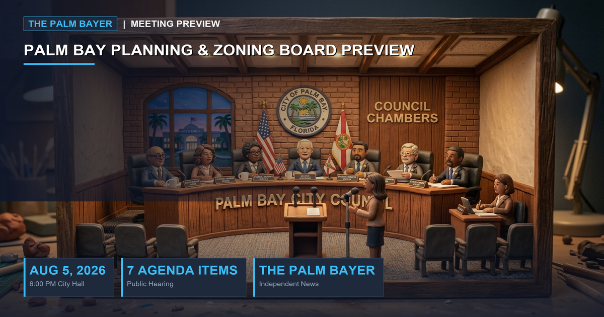 Palm Bay P&Z Preview: $167.6M Hospital Expansion, Propane Plant Opposition, and Height Relief