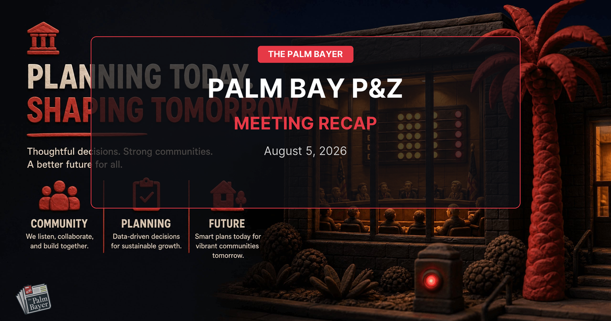 Palm Bay P&Z Recap: $230M Hospital, Propane Plant Denied & Carport Approved (August 5, 2026)