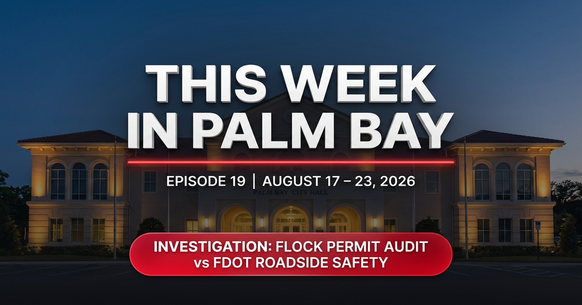 This Week in Palm Bay: Parkway Expansion, Flock Permitting Audit & Election Turnout