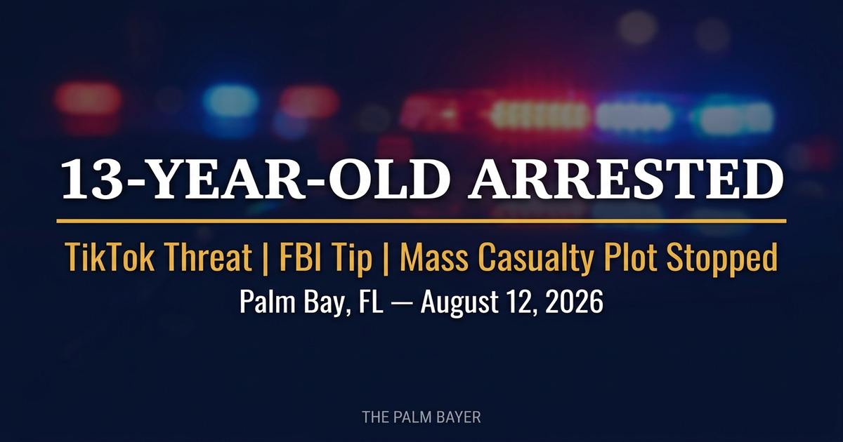 Palm Bay: 13-Year-Old Arrested After FBI Traces TikTok Mass Casualty Threat