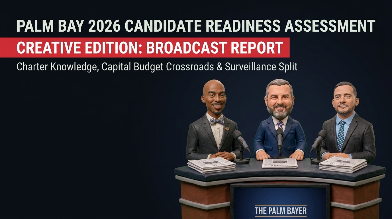 Palm Bay 2026 Candidate Readiness Assessment: Charter Knowledge, Budget Crossroads, and the Flock Camera Split