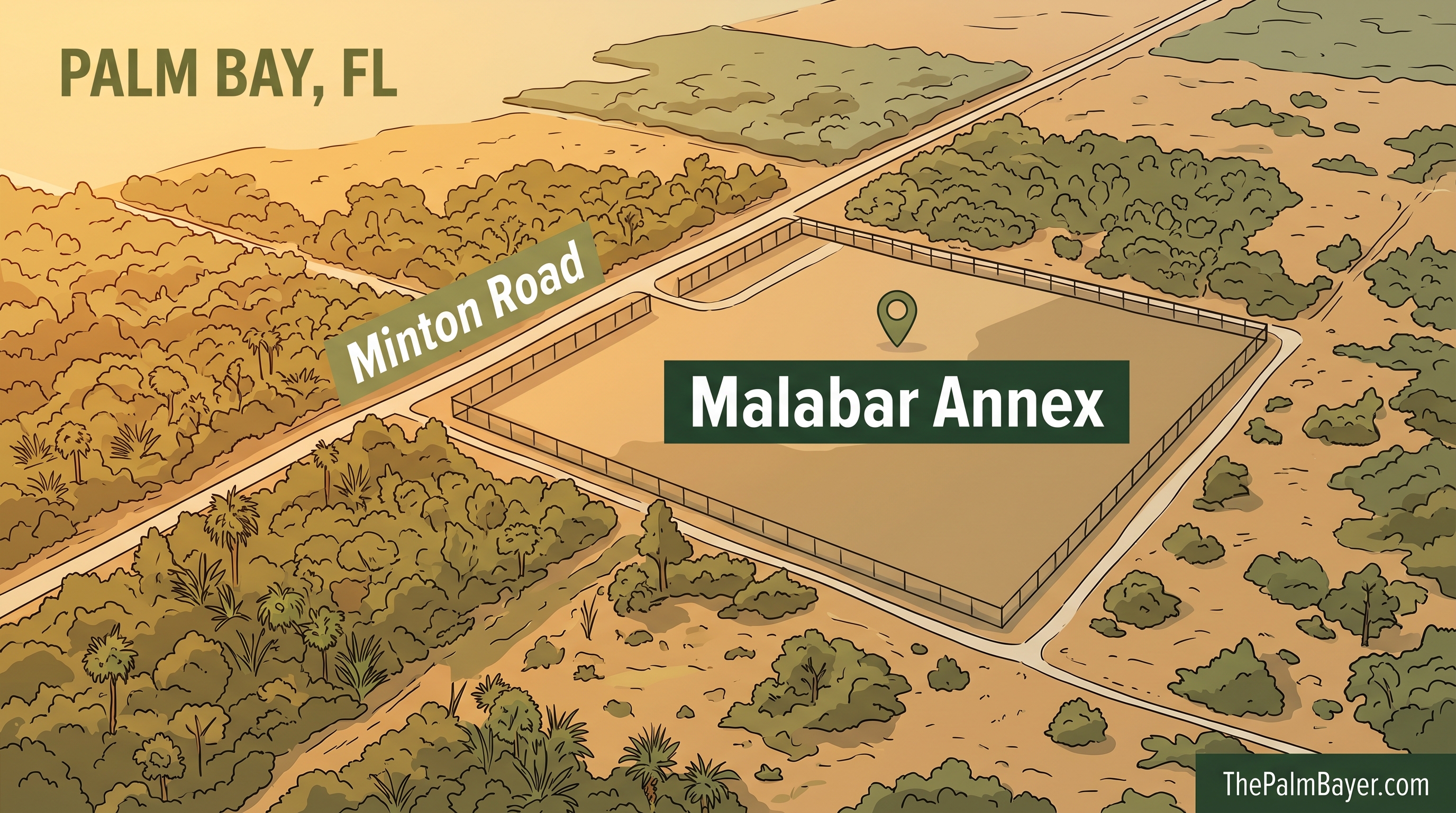 Malabar Annex location map, southwest Palm Bay near Minton Road NE