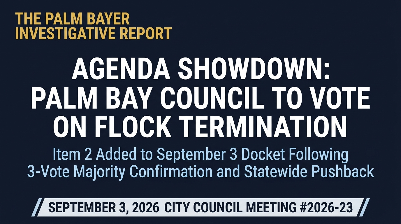 Palm Bay City Council Agenda Lock and Flock Showdown