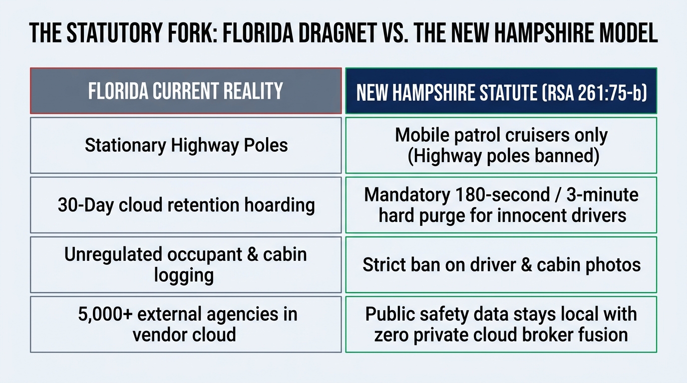 The Statutory Fork: Florida Dragnet vs. The New Hampshire Model
